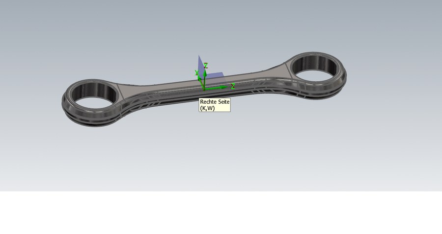 3D-CAD-Modell einer Koppelstange