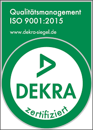 DEKRA ISO 9001:2015 zertifiziert